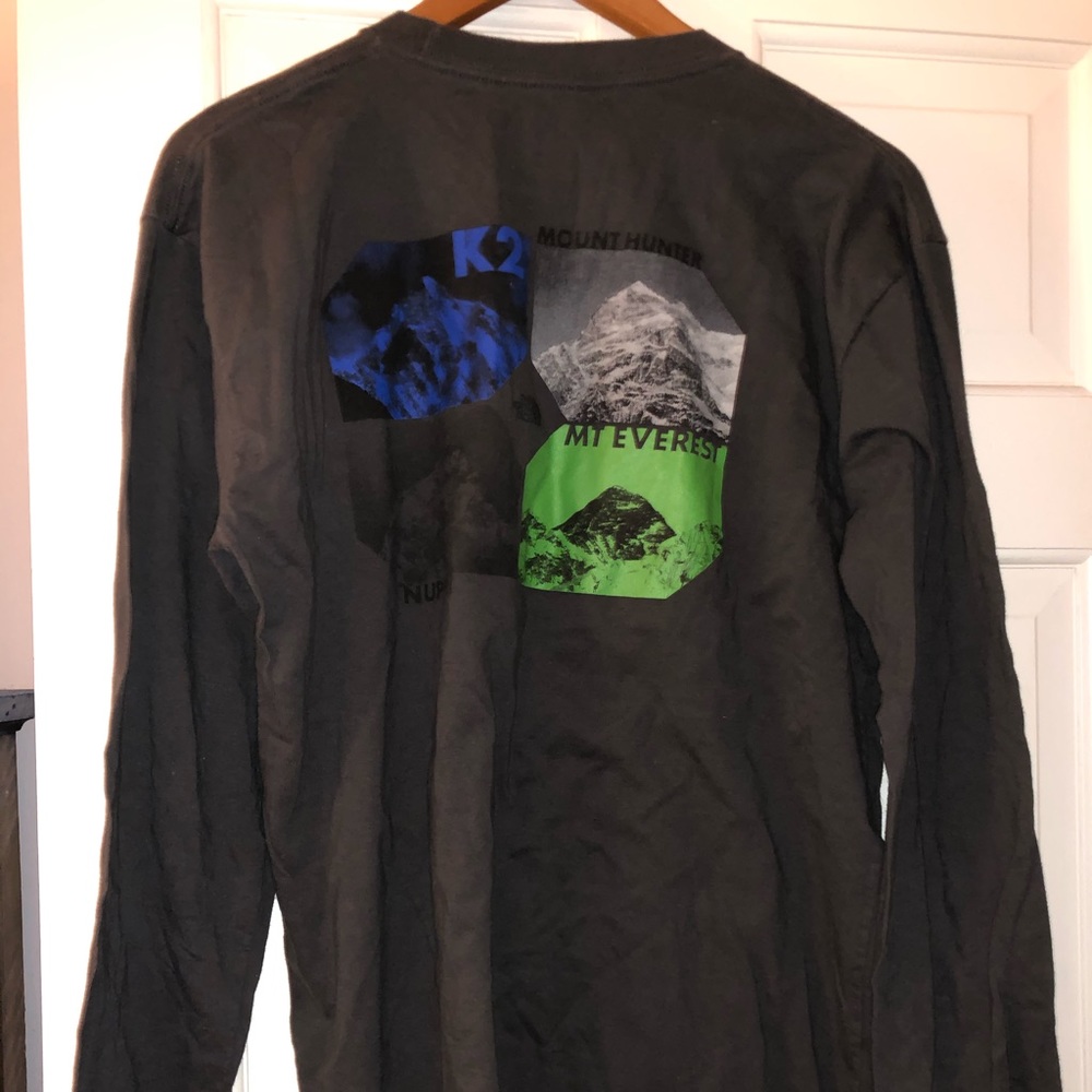 The North Face long sleeved graphic T shirt
